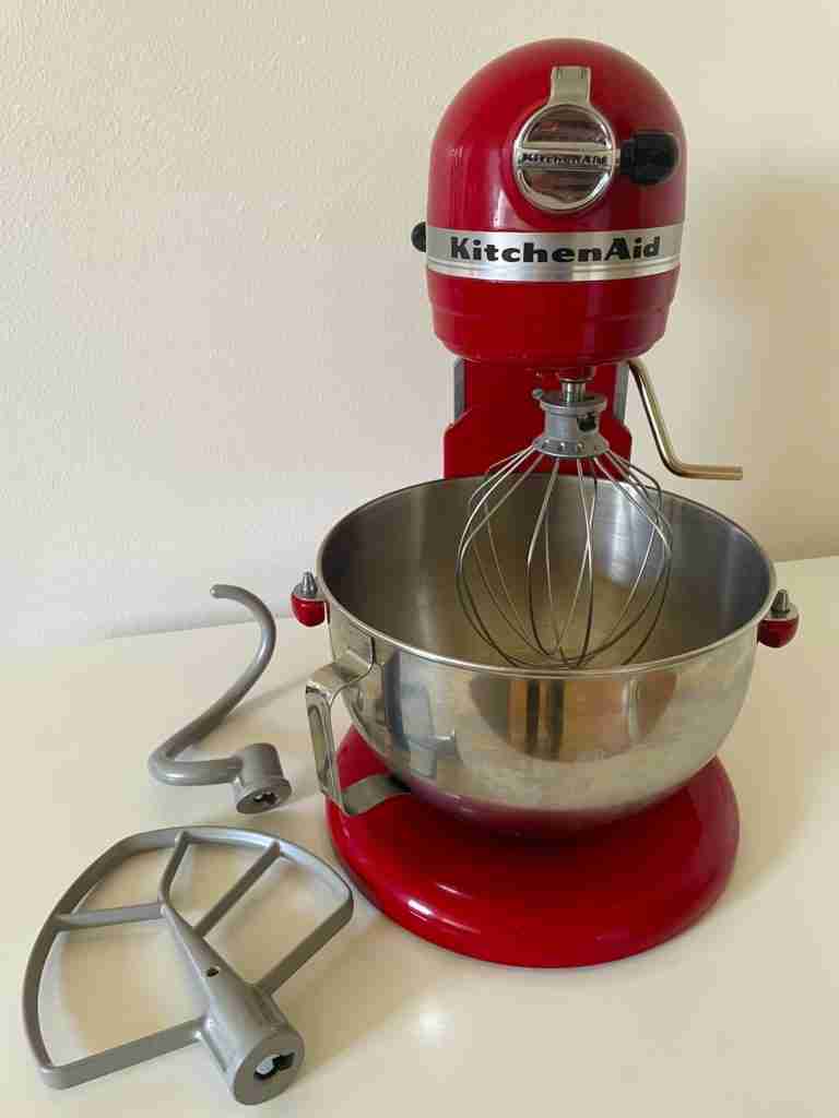 Kitchen Aid Stand Mixer with 3 attachments.