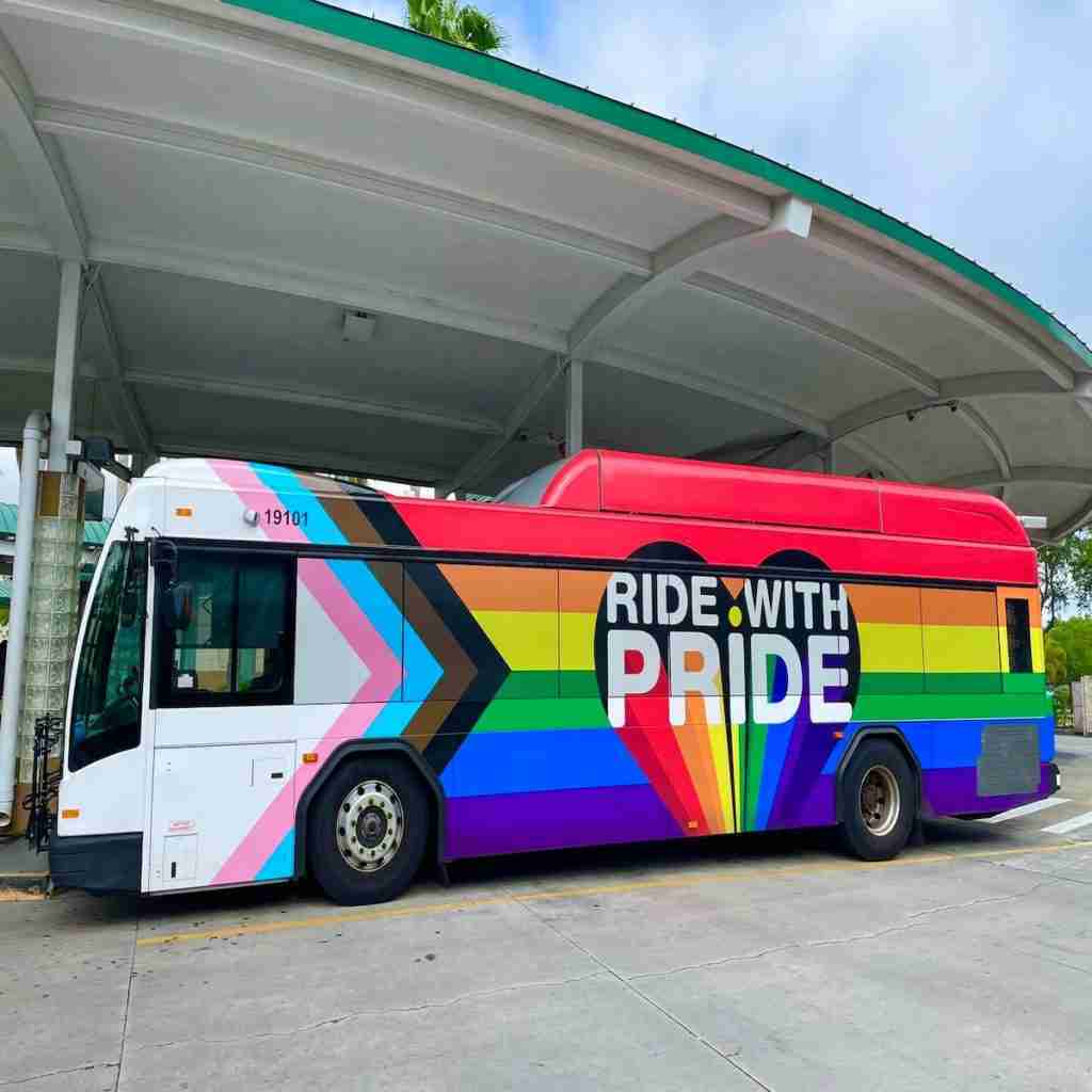 Bus with mural
