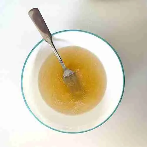 Stir in gelatin with fork
