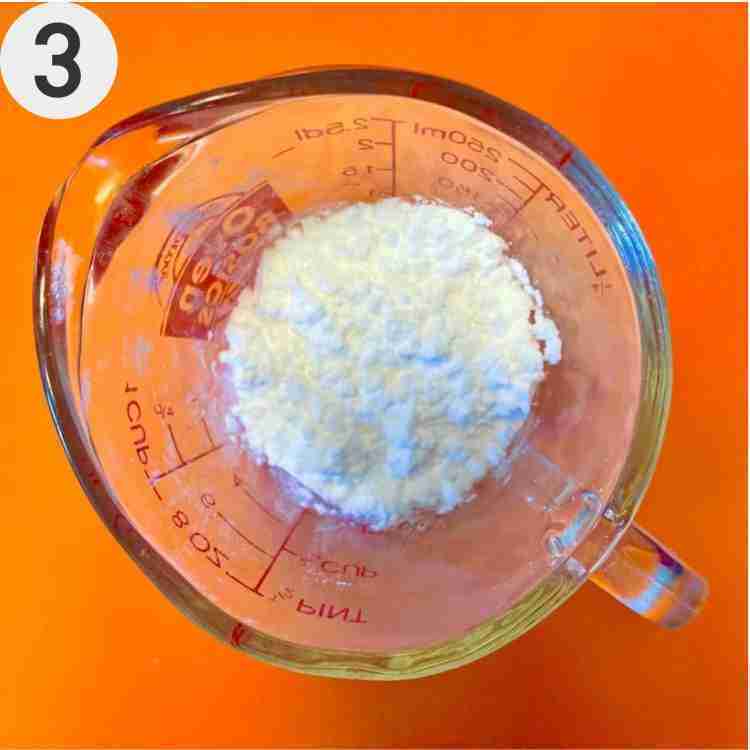 Step 3 to make this recipe: Add powdered sweetener to egg whites.