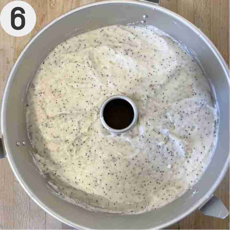 Step 6 to make this recipe: Pour batter in pan.