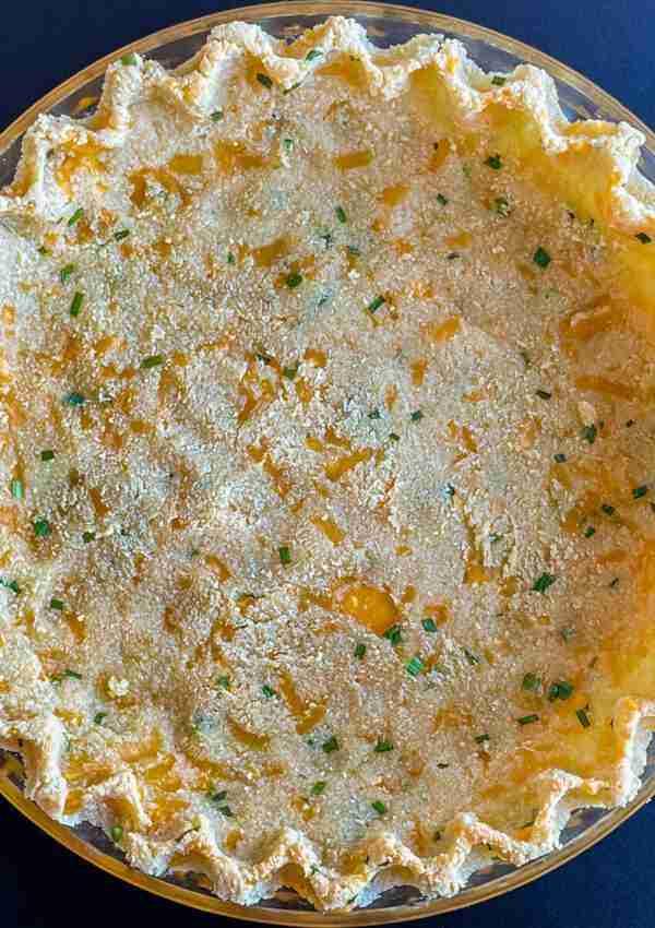Keto Savory Pie Crust with Cheddar + Chives