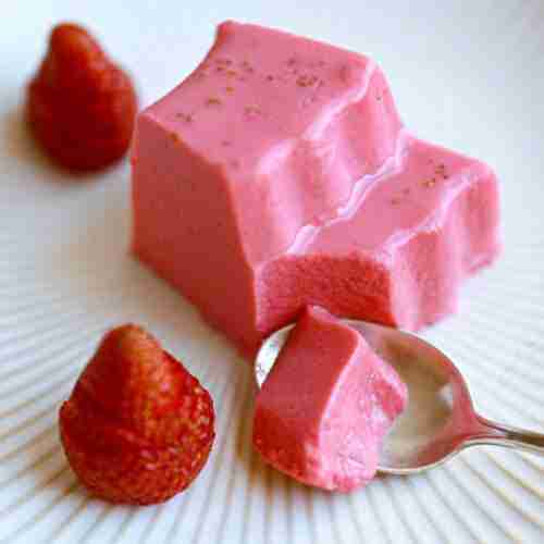 Strawberry Milk Jello with Real Fruit