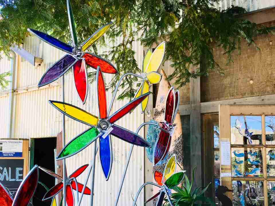 Glass art in Harmony, California.