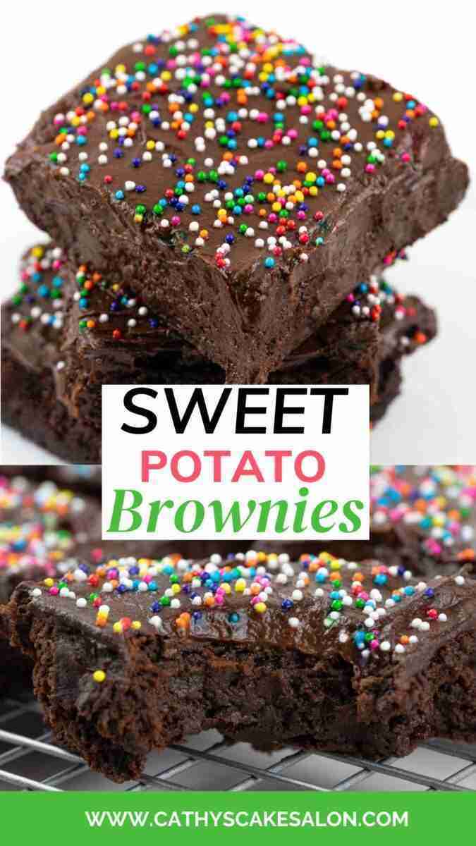 Healthy veggie dessert squares in dark chocolate with colorful sugar-free sprinkles.