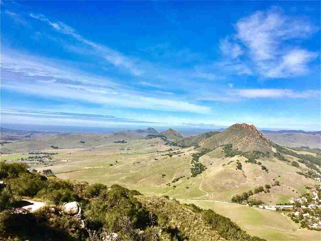 View from Cerro San Luis Obispo Mountain with the Pacific in the distance.