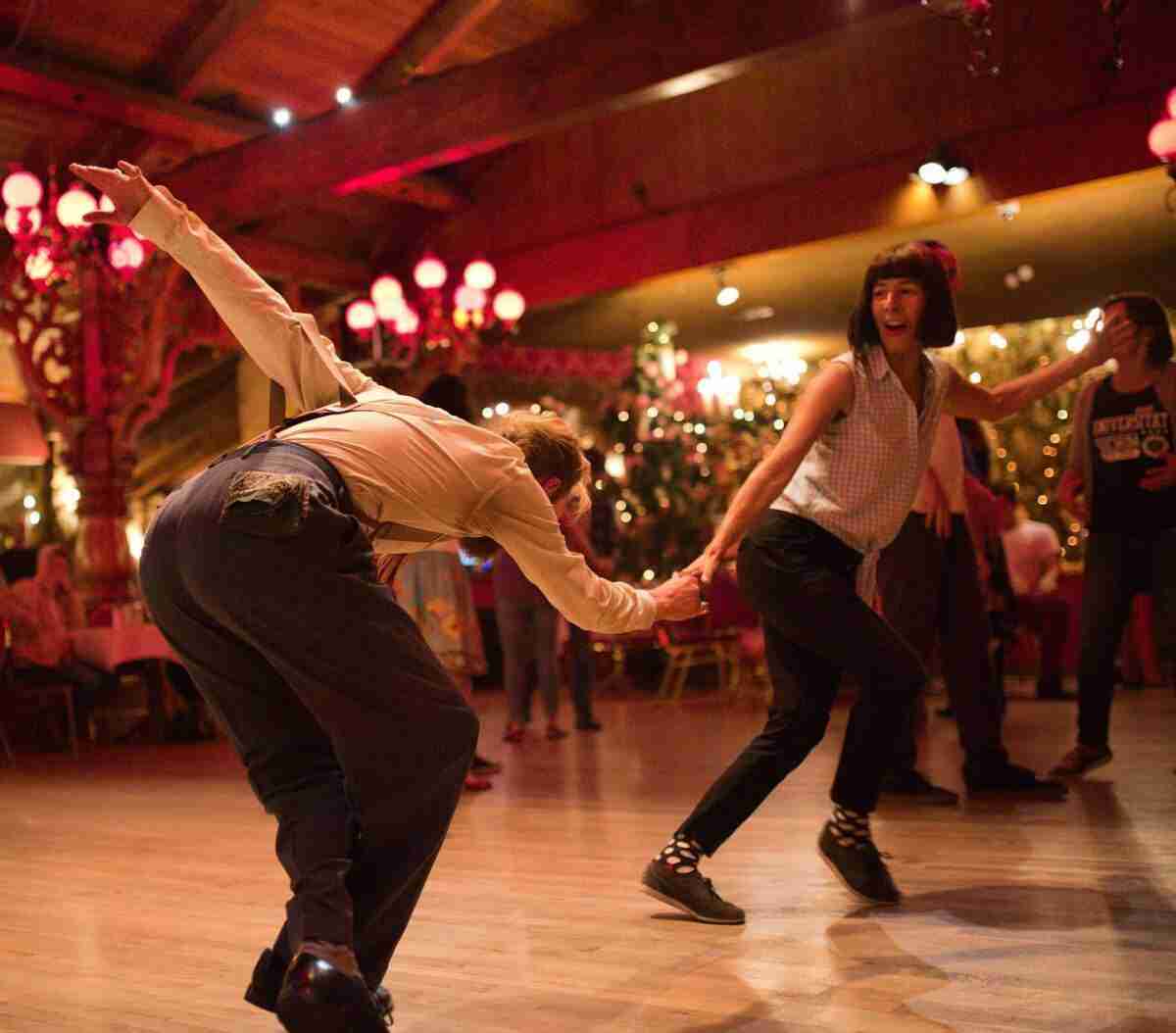Hidden gems in San Luis Obispo include SLO restaurants such as the Madonna Inn which – as pictured – offers swing dancing on Mondays. It is one of the best San Luis Obispo restaurants to visit especially if you like pink cakes.