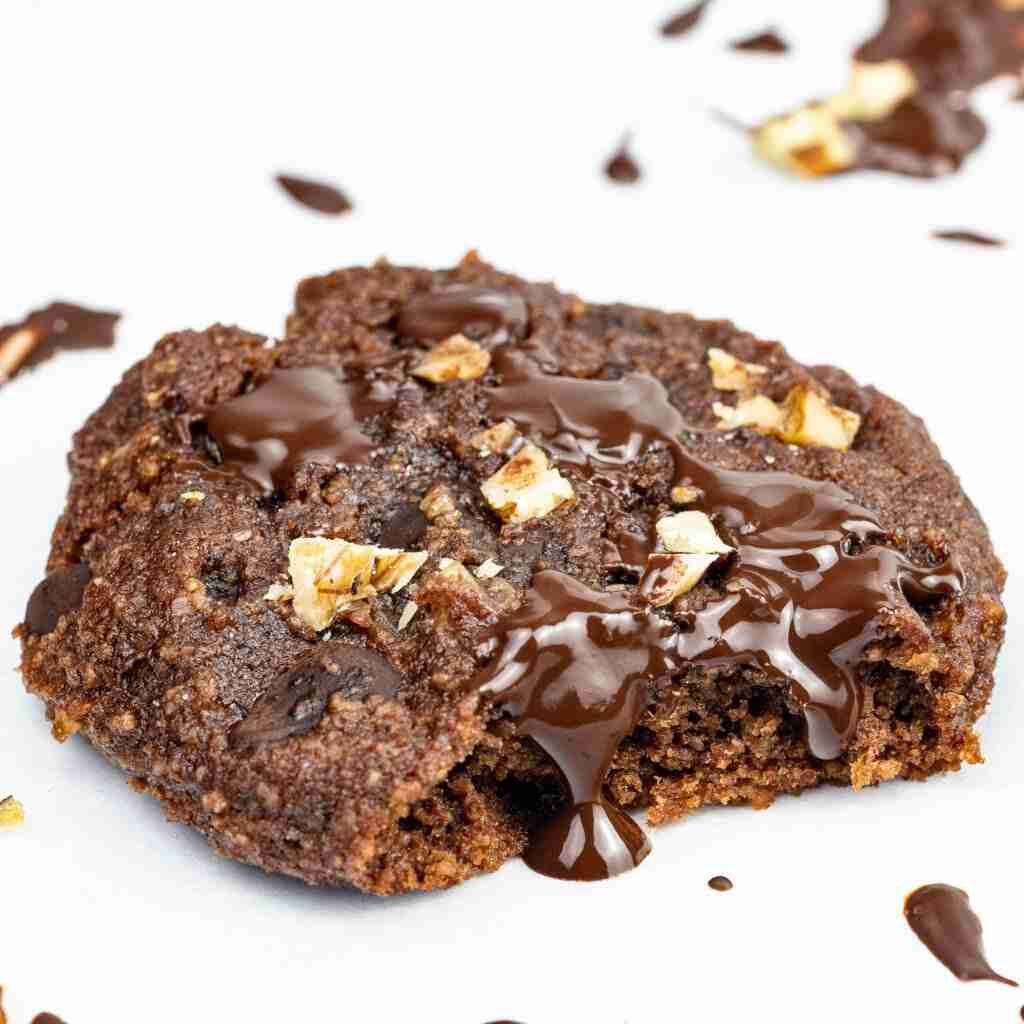 Healthy Protein Chocolate Chip Cookies with walnuts that are gluten free, keto, grainfree.