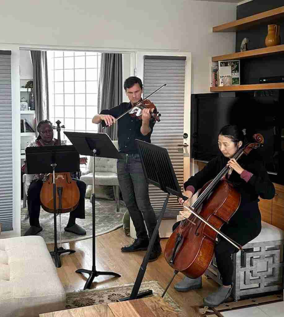 Nakele Rechenauer's classical music trio at the teutonic dessert & pastry party in San Francisco.