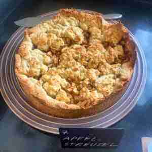 An apple streusel cake at the Great German Bake Off in San Francisco.