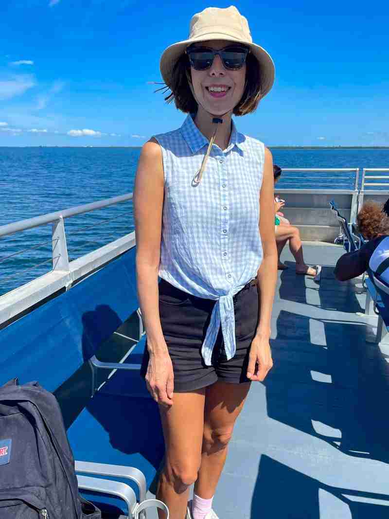 The author on the ferry to Tampa, Florida.