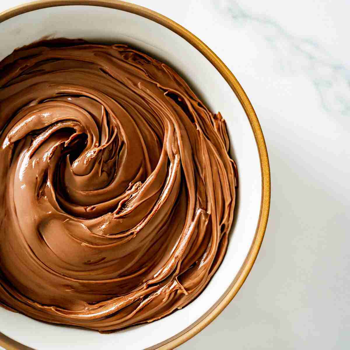 chocolate avocado frosting in a bowl.