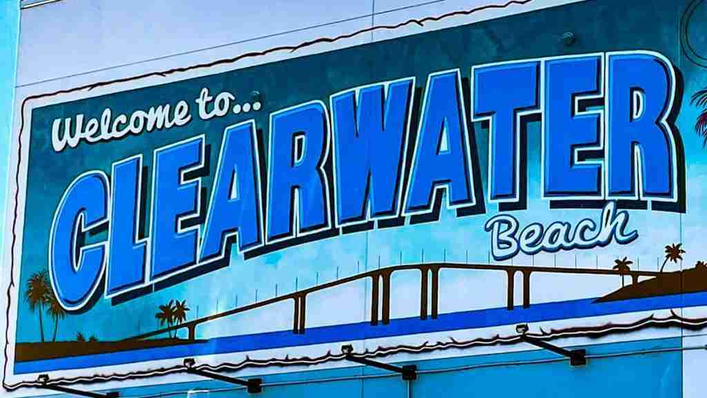 The welcome to Clearwater Beach mural.