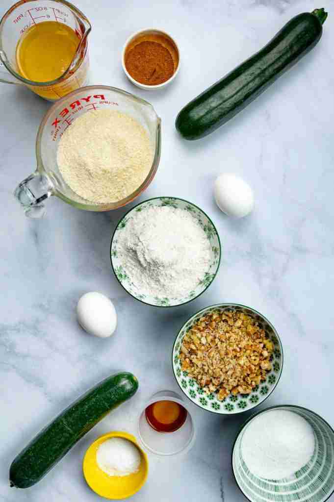 The ingredients in this healthy veggie cupcake recipe.