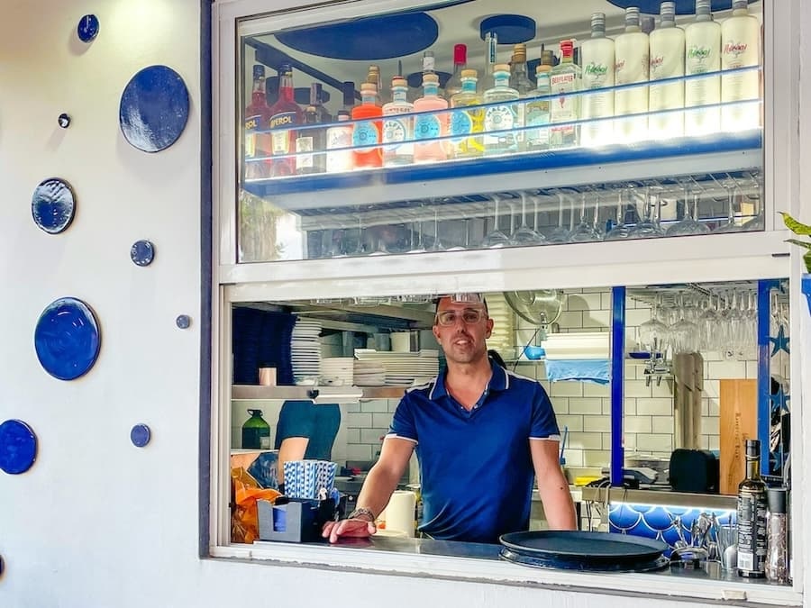 Fabio Rocca, the owner of Agua Salada, one of the best restaurants El Cabanyal Valencia, Spain.