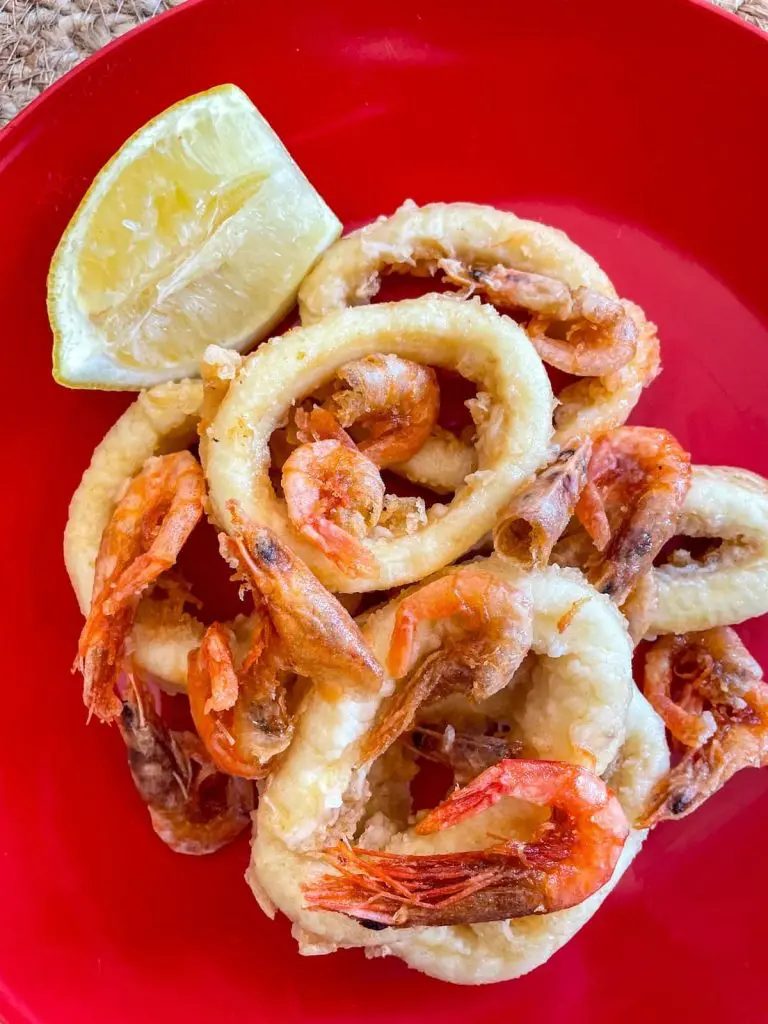 Squid at Bodega La Pascuala, one of the best El Cabanyal restaurants in Valencia, Spain.
