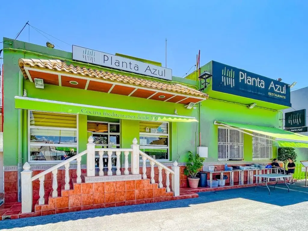 Planta Azul paella restaurant in El Palmar, Valencia, within Albufera Natural Park, Spain.