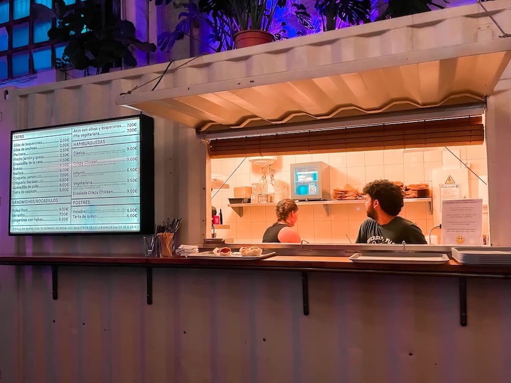 A food truck at La Fábrica de Hielo in Valencia, Spain.