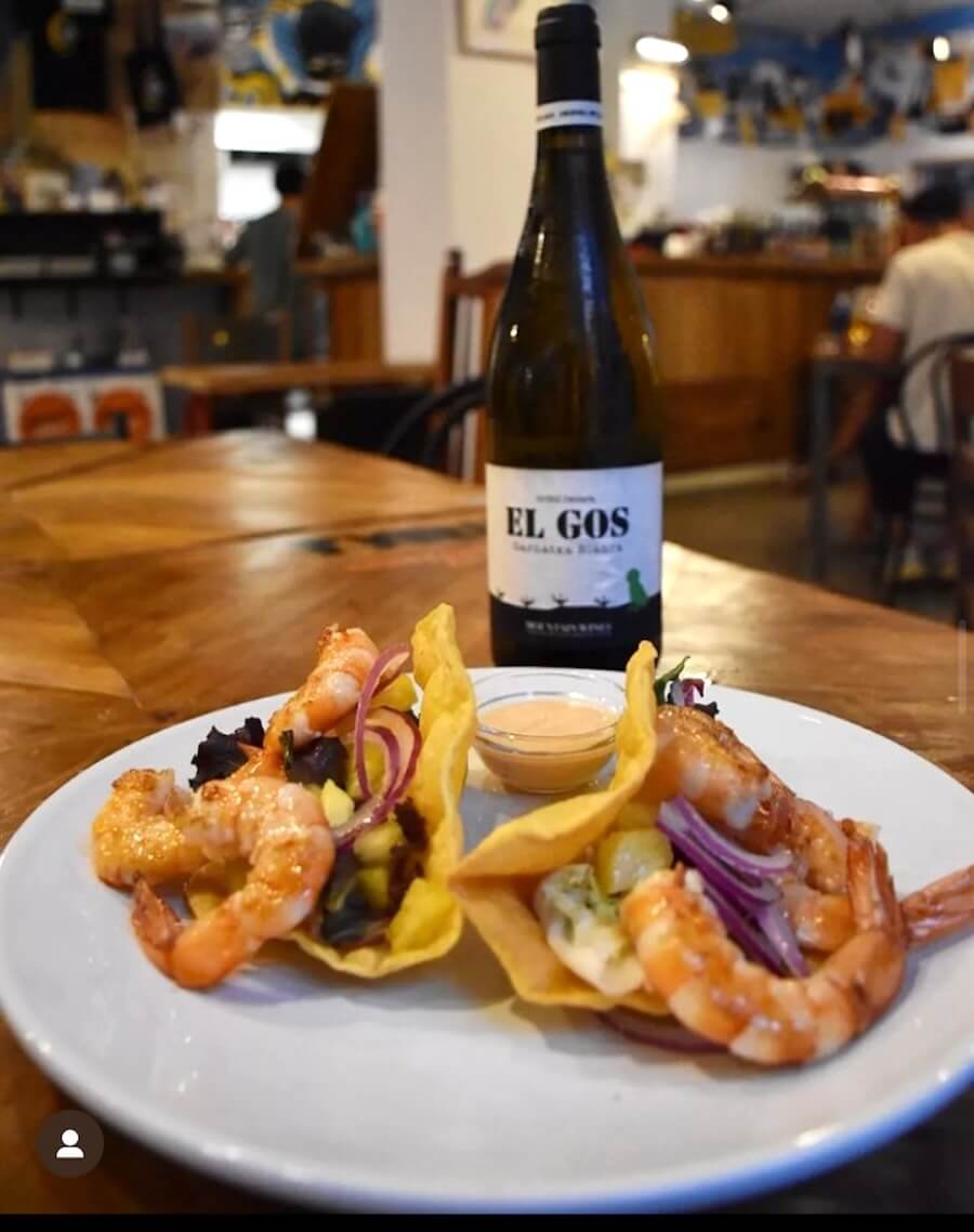 Shrimp tacos at La Batisfera in Valencia, Spain.