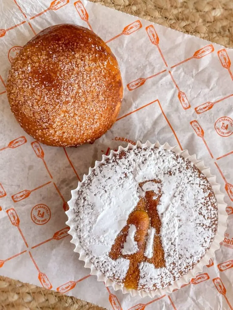 Spanish pastries at La Tahona del Abuelo Bakery in the Cabanyal quarter of Valencia, Spain.