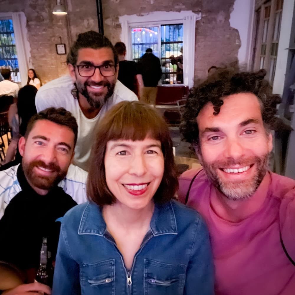 With friends at La Fábrica de Hielo in Valencia, Spain.