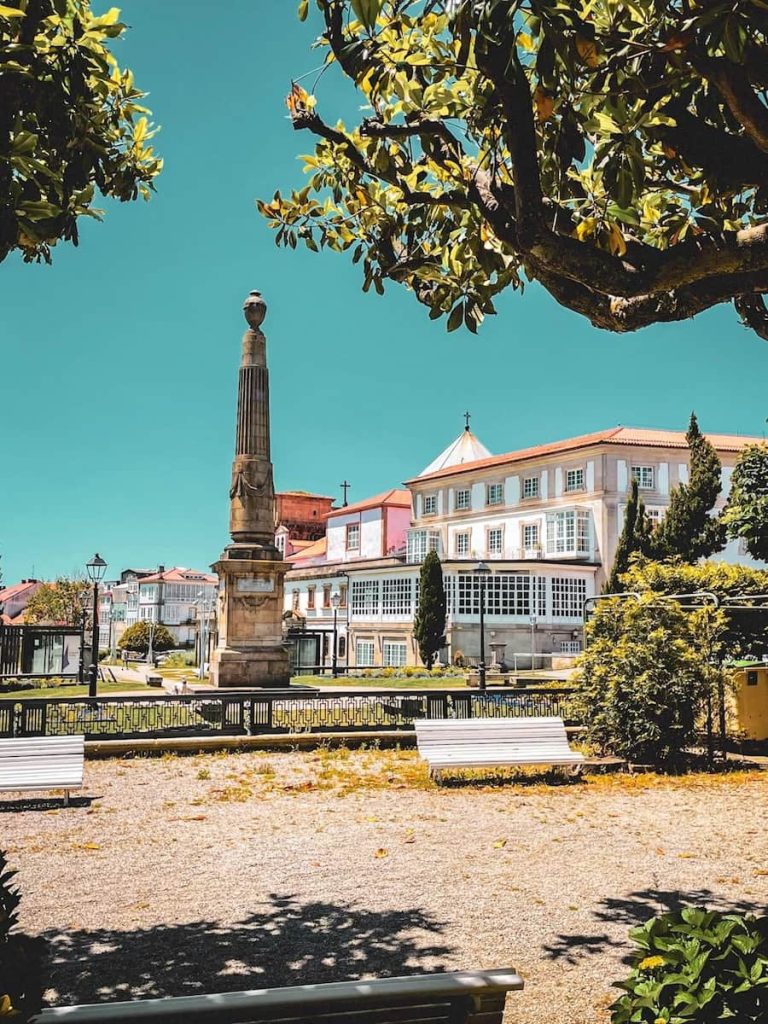 Churruca obelisk in the San Francisco Gardens in Ferrol, Galicia.