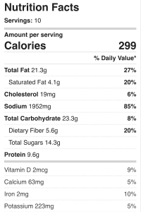 Nutrition facts about this sugar free vegan peanut butter apple pie recipe.