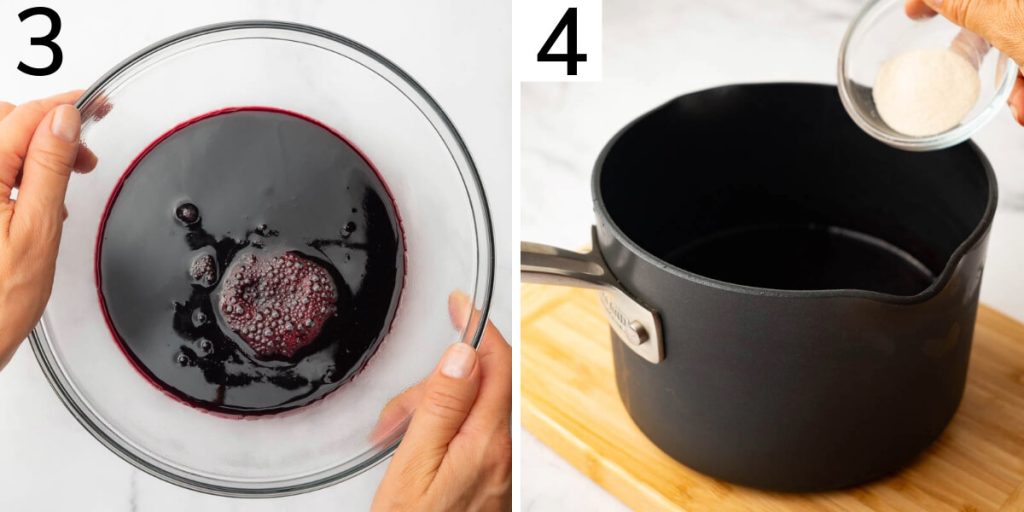 Steps 3 and 4 to make this plant-based dessert recipe.