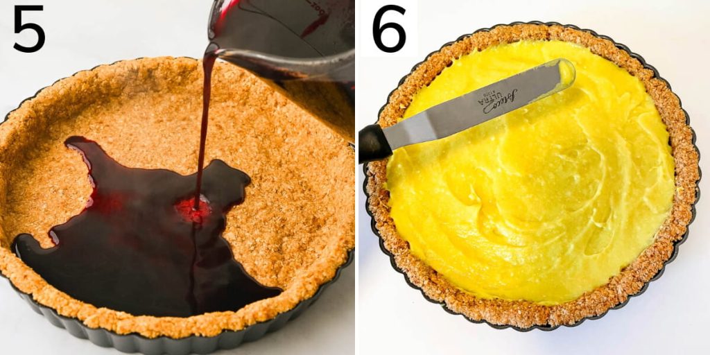 Steps 5 and 6 to make this plant-based pie recipe.