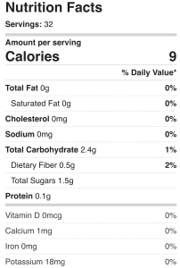 Nutrition facts for this recipe.