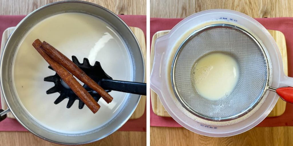 Steps 9 and 10 of this gelatina de leche recipe.