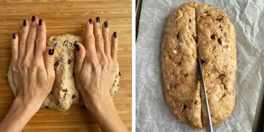 Steps 9 and 10 to make the best traditional German holiday bread.