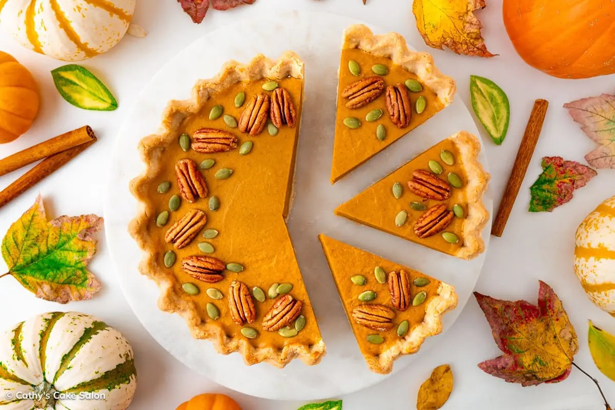 Slices of this gluten free tart. 
