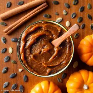 The result of Trader Joes Pumpkin Butter Recipe: a bowl of pumpkin butter.
