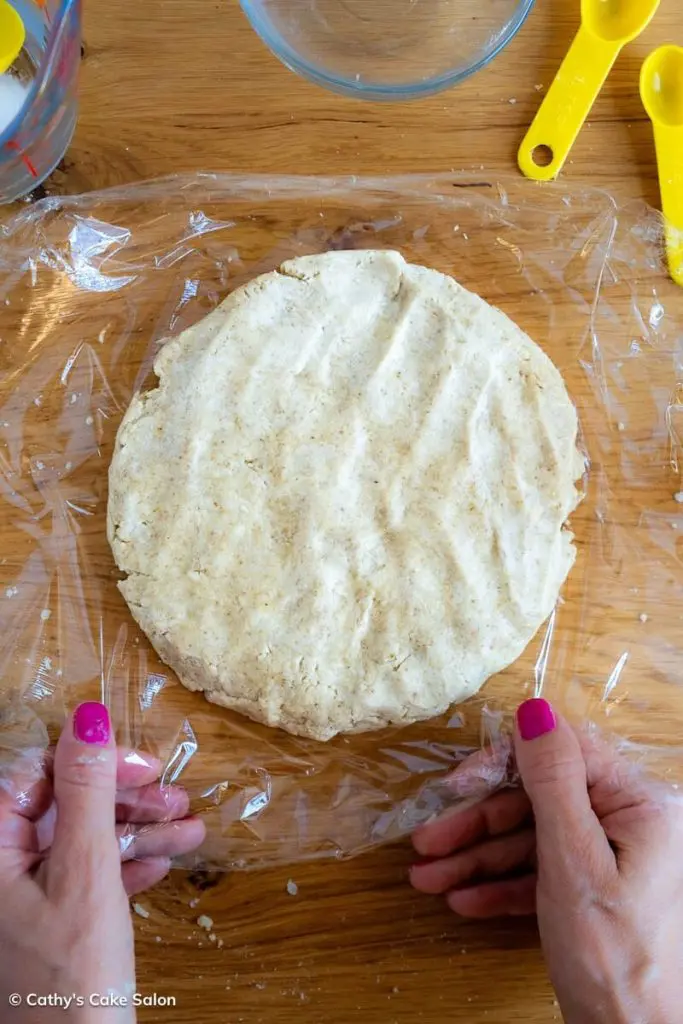 A step in this vegan gluten free pie crust recipe.