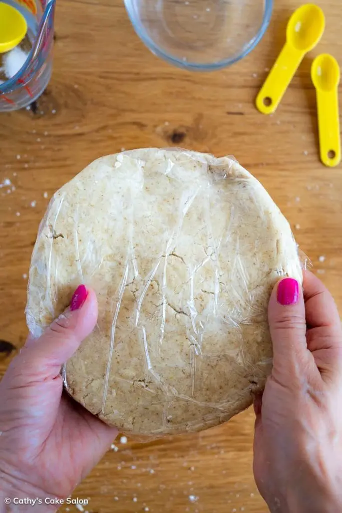 A step in this vegan gluten free tart crust recipe.