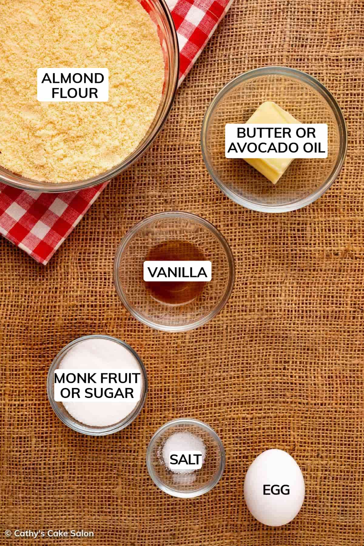The healthy sugar free ingredients in this recipe.