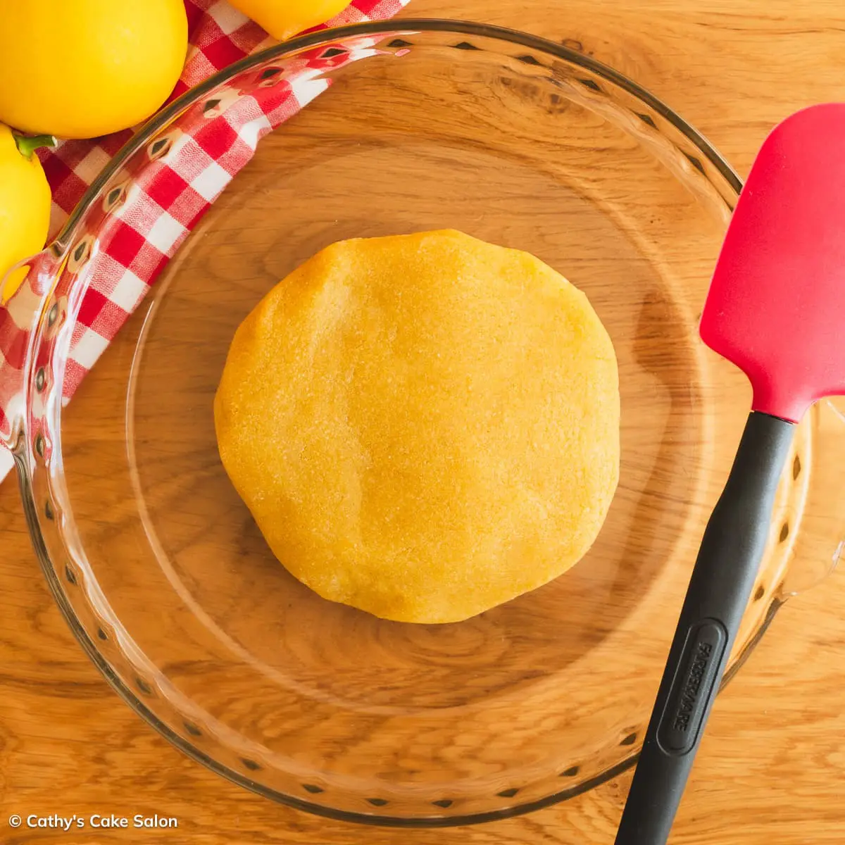 A step in the diabetic recipe: Create a dough ball.
