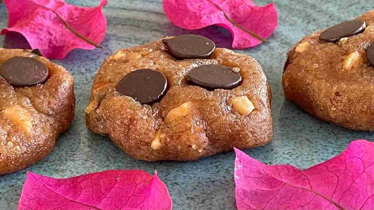 Keto almond butter cookies on a plate.