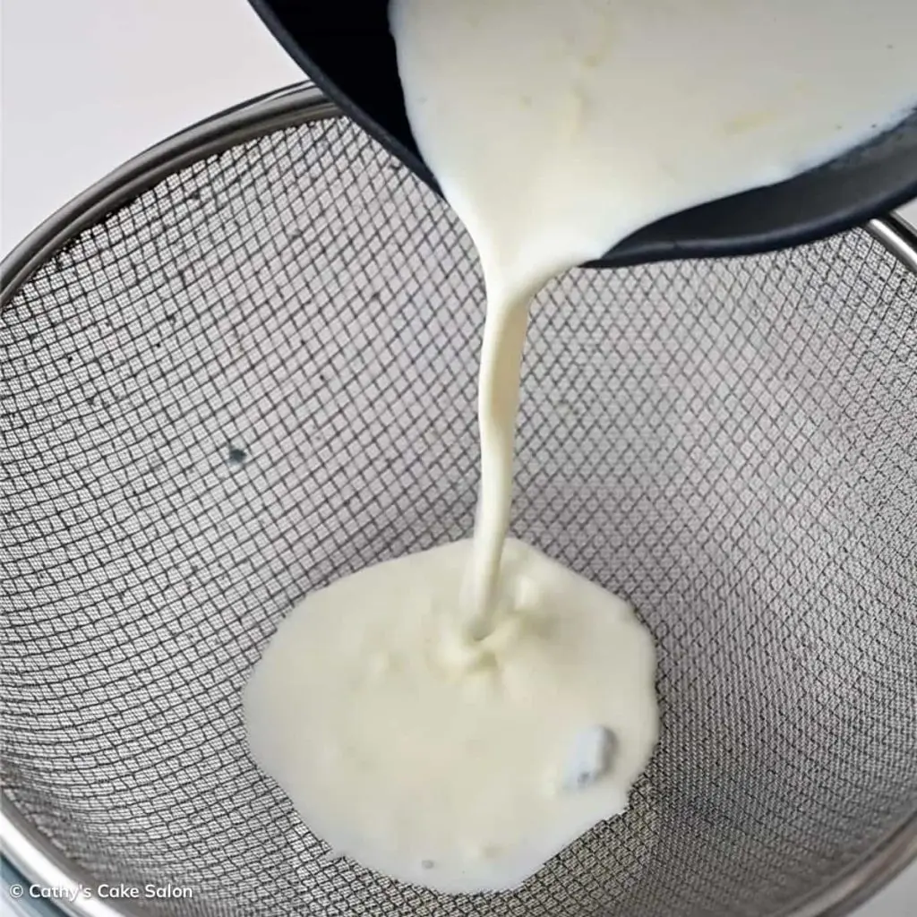 Process shot 4 to make this recipe: Pour the cream mixture through a sieve to remove spices.