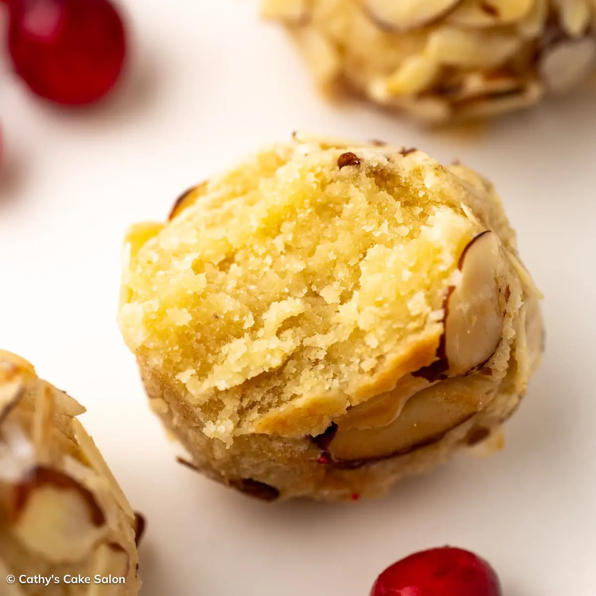 A rum-buttered almond cookie.