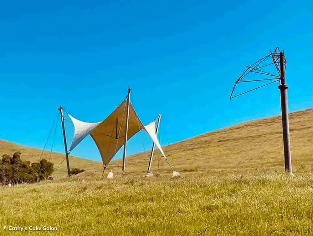Quirky structures fill the Cal Poly architectural graveyard in the hills behind the Cal Poly campus.