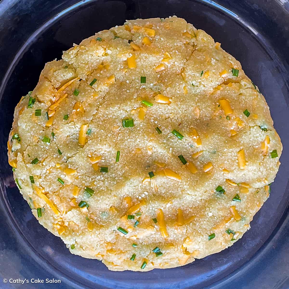 Step 1 in this recipe: Shape the keto pie crust savory into a ball in your mixing bowl.