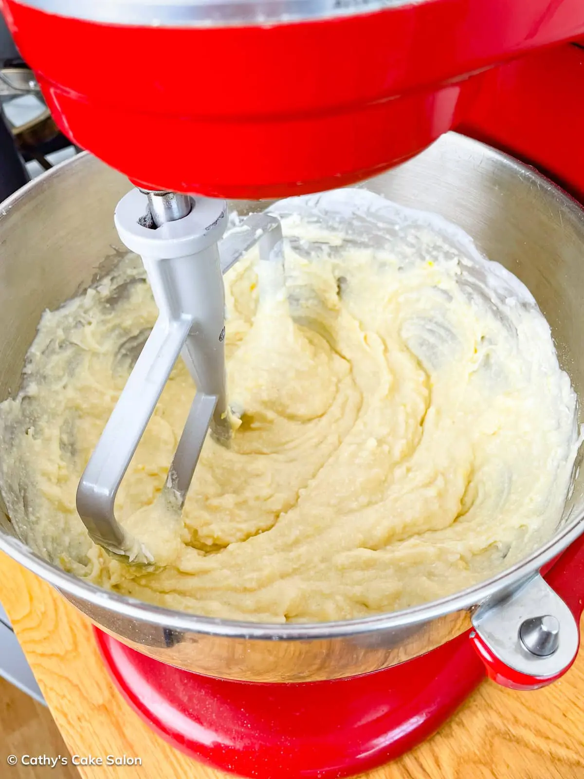 A step in the recipe: Mix the batter in a large bowl.