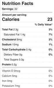 Nutrition facts for this recipe